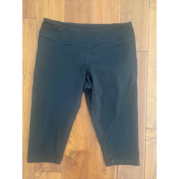 Z by Zella High Waist Black Cropped Capri Leggings Size Large Daily Crop - Picture 2 of 14